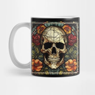 skull ceramic art Mug